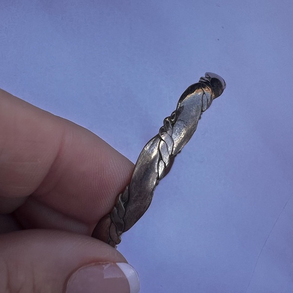 Sterling 925 Bangle Bracelet rope twist 17 grams mexico - Picture 7 of 8